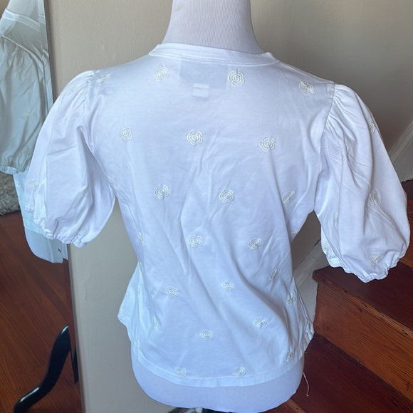 Alexis white embroiled top size large - Picture 4 of 10